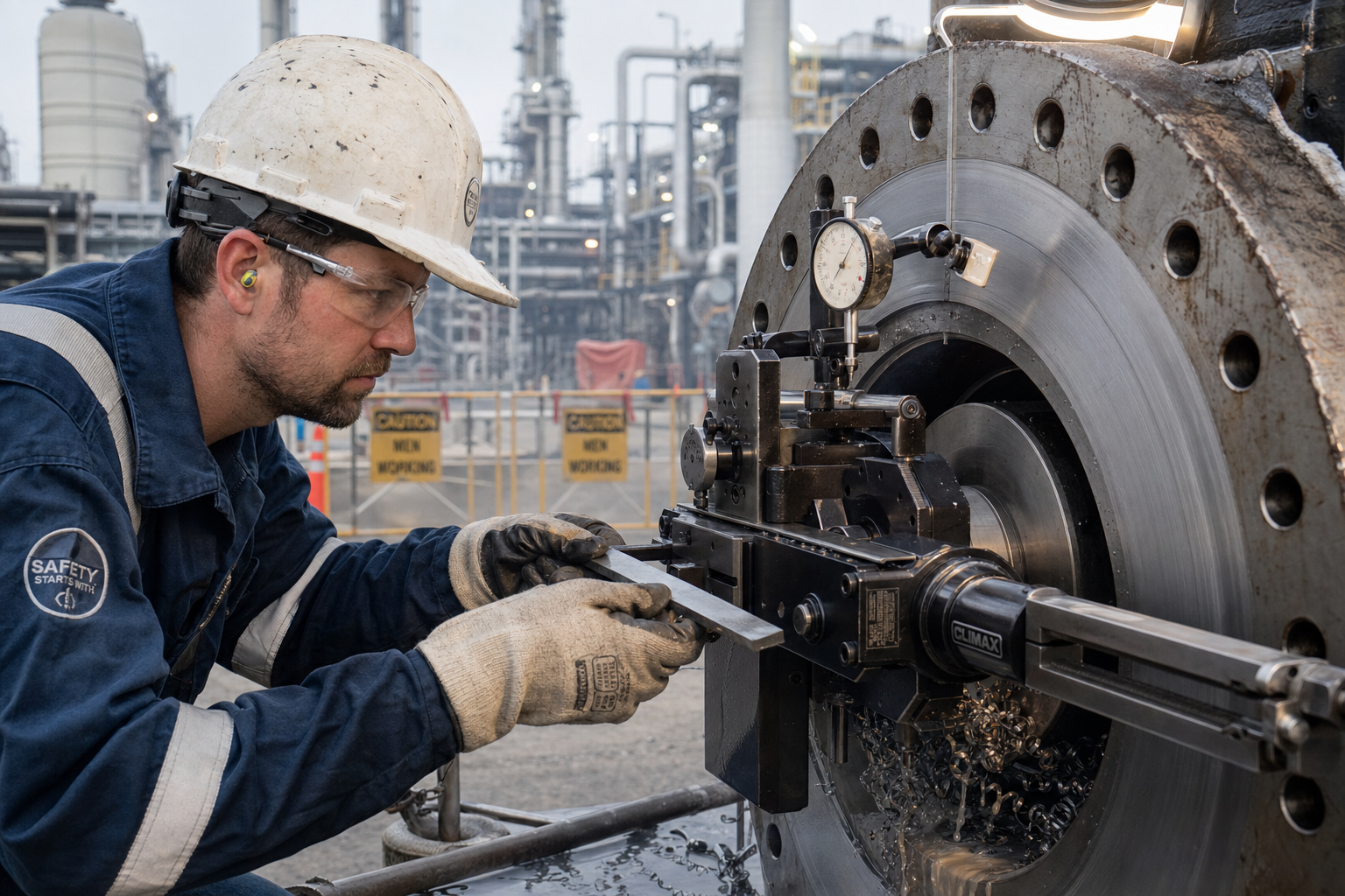 Flange facing services op locatie
