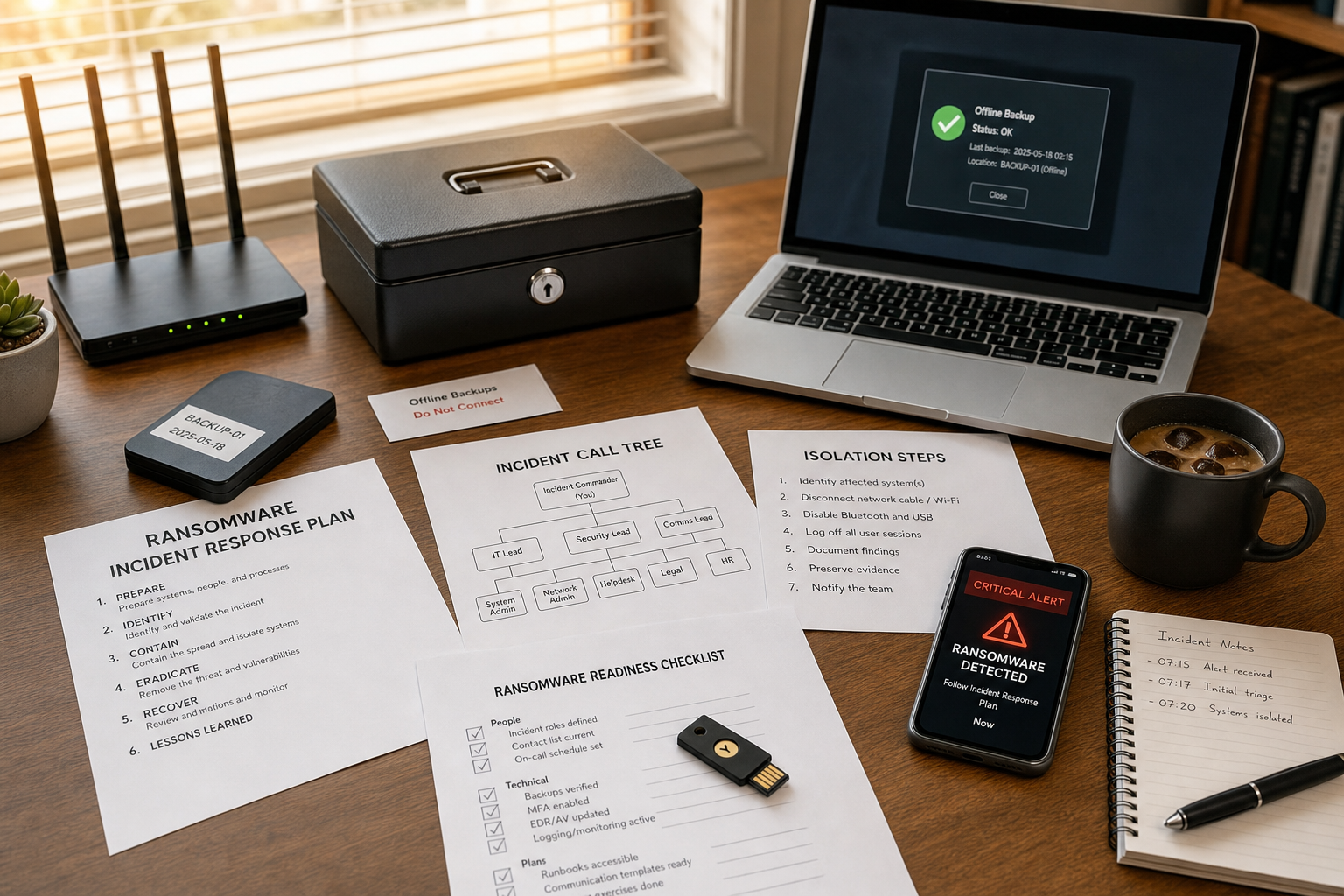 Ransomware response team in actie