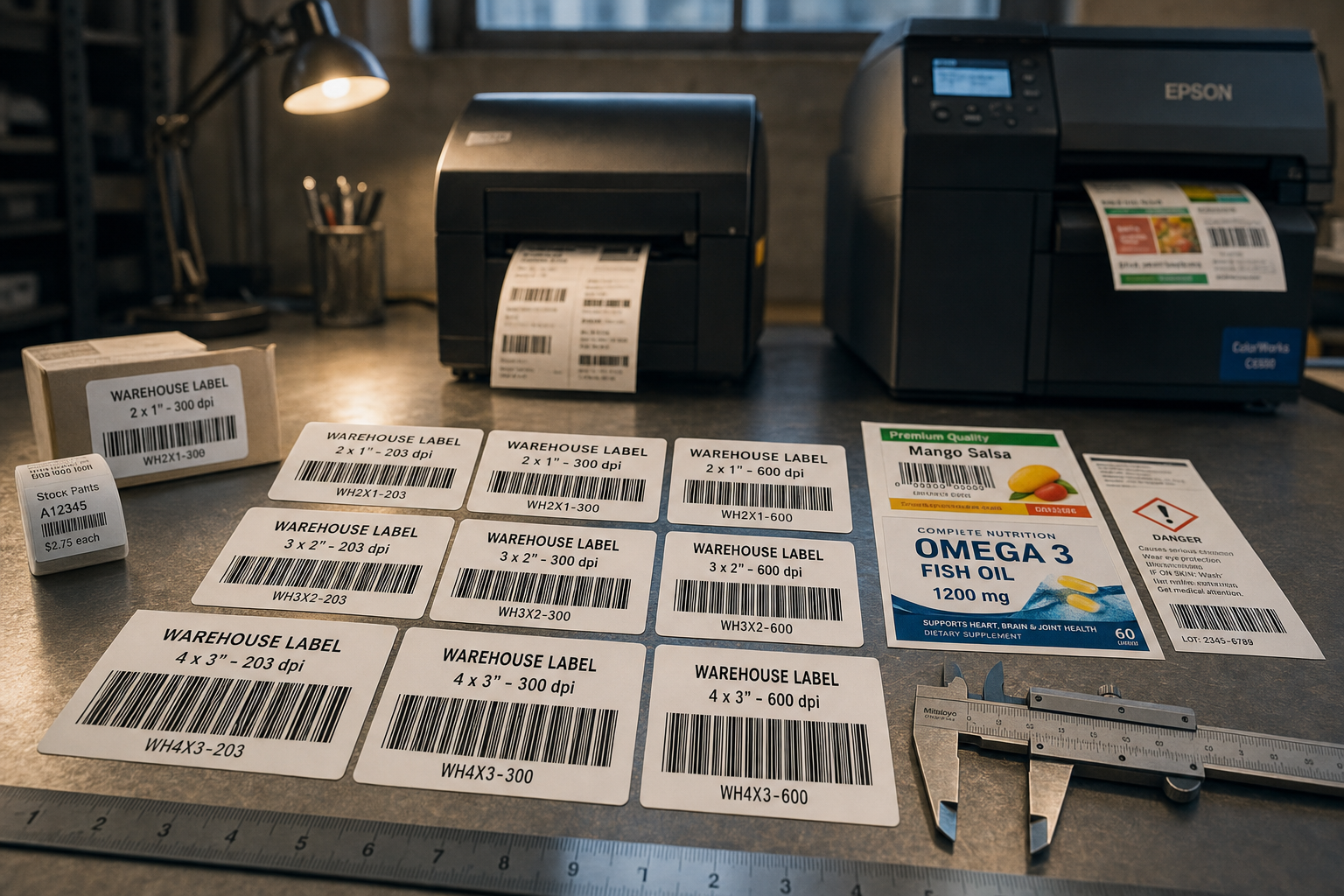 Resolutie en labelbreedte specificaties