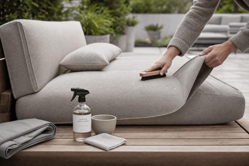 Wat is het beste onderhoudsschema voor een luxe loungebed buiten om schimmel, vlekken en slijtage te&nbsp;voorkomen?